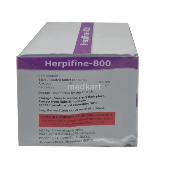 herpifine 800mg tablet 10's